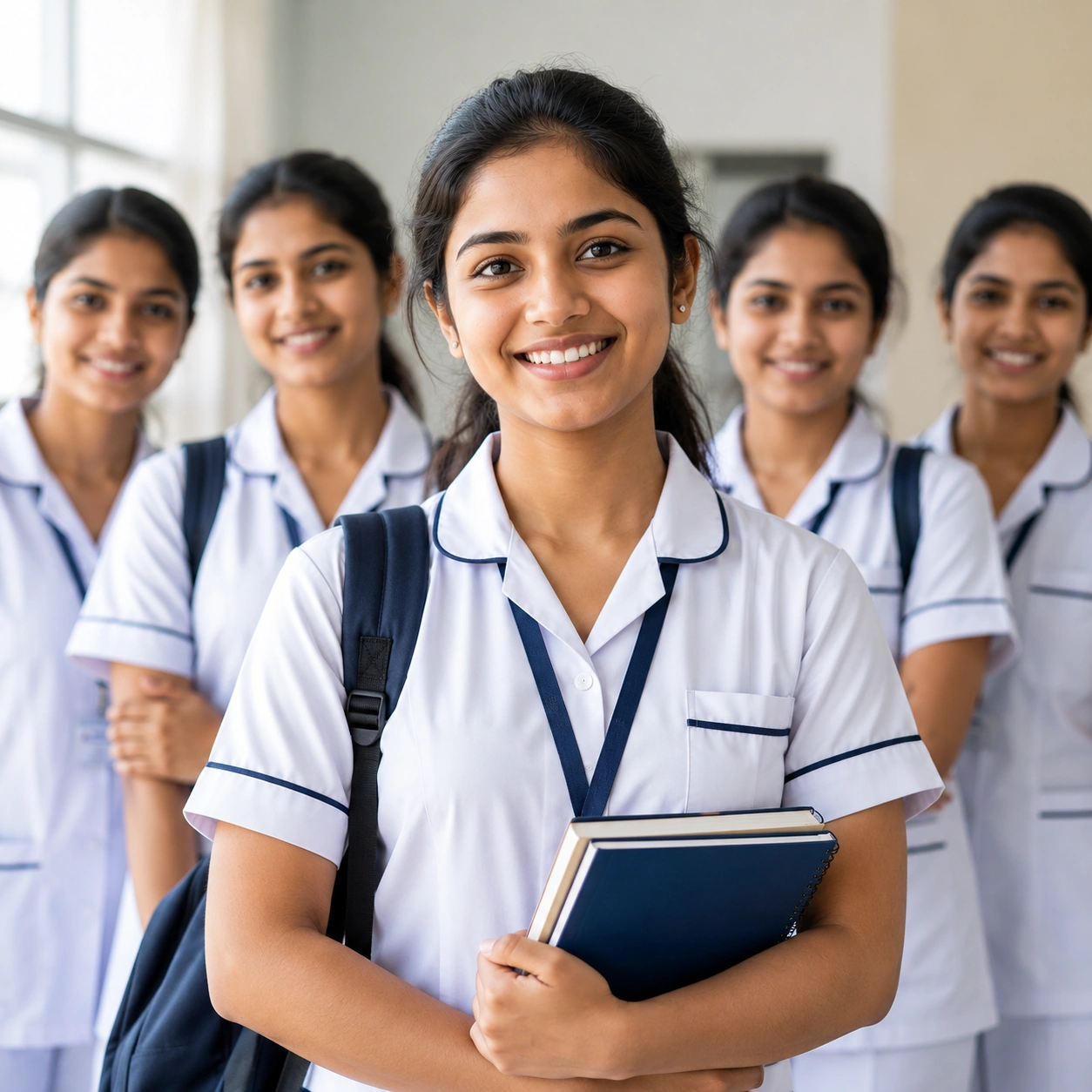 Nursing student practising clinical skills